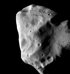 An image of the strange asteroid Lutetia from the ESA Rosetta probe. Image: ESO/José Francisco