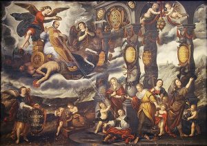 Anon. (17th Cent.) The apotheosis of St Ignatius of Loyola 1675, 3. (1680) Mattia'De Rossi's Cantoria (Photo by Goran Bogicevic / Shutterstock, Inc.)