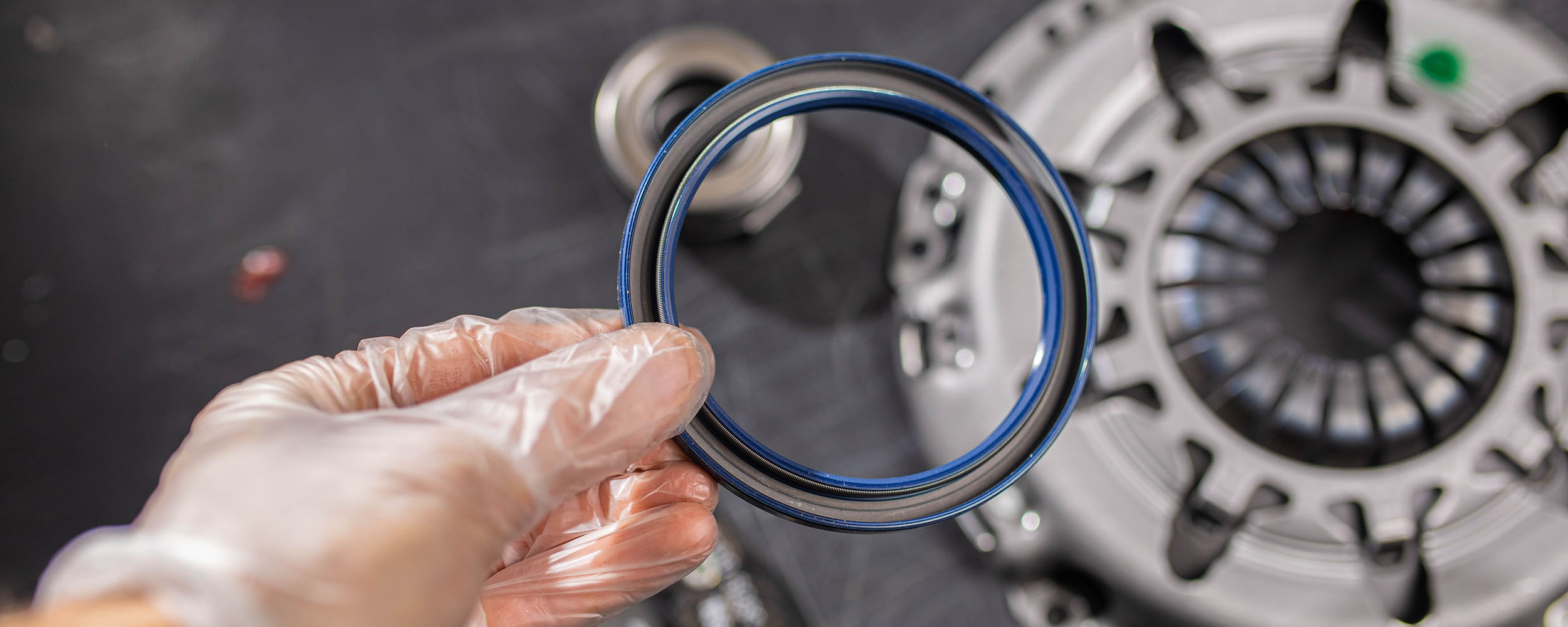 New,Crankshaft,Seal,On,The,Gearbox,Side. new crankshaft seal on the gearbox side.